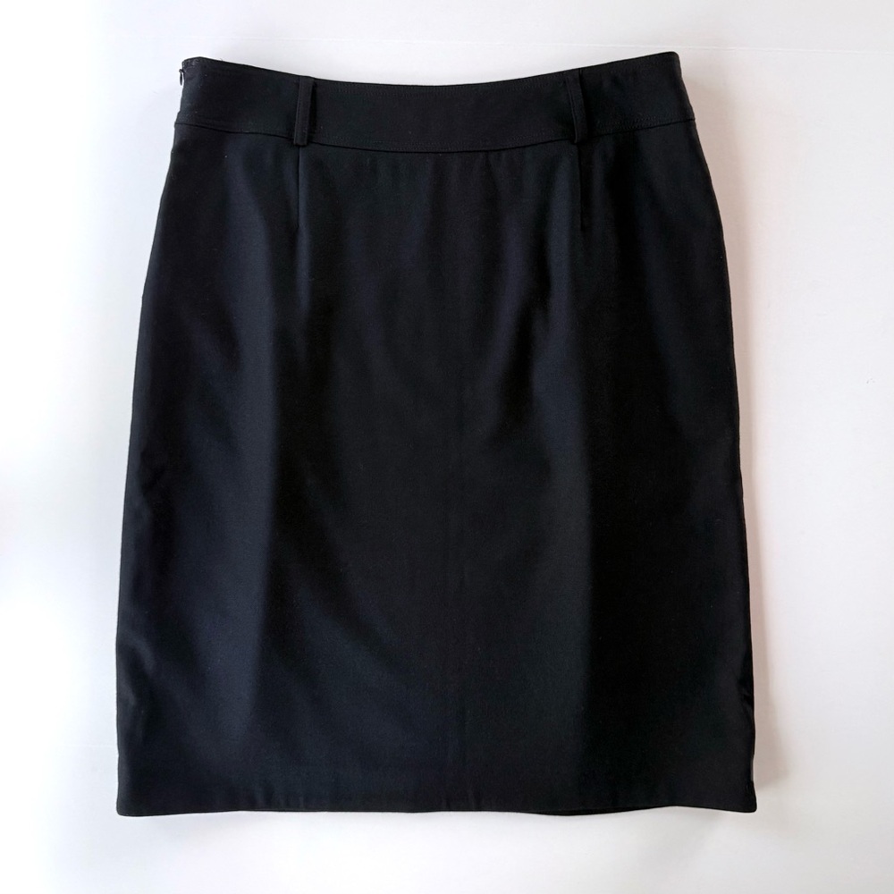 Burberry London Black Cashmere Angora Wool Blend Box Pleat Skirt Pockets 10 US - Picture 12 of 16